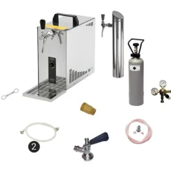 Underräknare komplett set, Öltapp, PYGMY 25 LE, 1-sidigt torrkylare, 30 liter / h, inkl dispenser, Green Line, KEG:NC Adapter