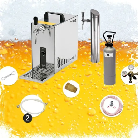 Underräknare komplett set, Öltapp, PYGMY 25 LE, 1-sidigt torrkylare, 30 liter / h, inkl dispenser, Green Line, KEG:NC Adapter