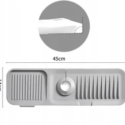 Universal avloppsmatta i silikon för diskho 45 x 14 cm BRUNBESTE BB-3329 grå
