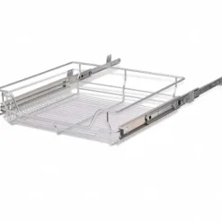 Utdragbara trådkorgar i stål för kök - 2-pack | Färg: Silver | Storlek: 600 mm