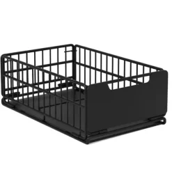 Utdragbar Skåpsorganisatör, Robust Konstruktion, Enkel Installation,svart, 30cm bredd