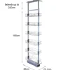 Utdragbart Köksskafferi med Justerbar Höjd (190-220 cm) | 46 cm (D) Mjukstängning Förvaring Trådkorgar