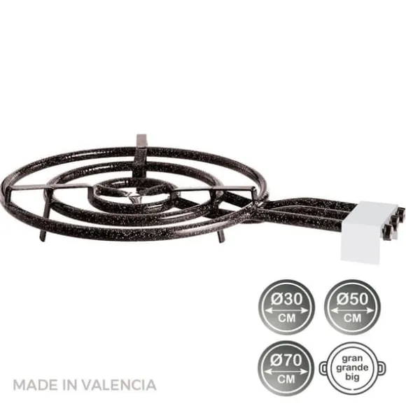 Vaello Paella Pan Gasbrännare 74187 70 Centimeter Silver