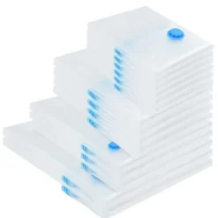 Vakuumförvaringspåsar - 15 Pack med 4 Storlekar | Storlekar: 60x40, 80x60, 100x80, 130x100 cm