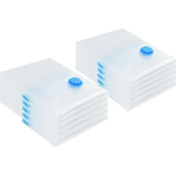 Vakuumförvaringspåsar 10 pcs Transparent och blå 70 x 50 cm