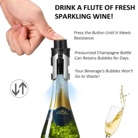 Vakuumkork till Champagne – Champagneförslutare med Pump