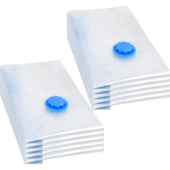 Vakuumpåsar för kläder 10-pack - Komprimerade förvaringspåsar | Storlek: 60x40 cm | Färg: Transparent