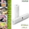 Vakuumpåsar Paket med 2 rullar 30x500cm, Matvakuumpåse för vakuumapparat, matsparare och sous vide