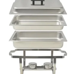 Varmhållningskärl 4-pack i rostfritt stål - Perfekt för catering & fest | Färg: Silver | Storlek: Gastronom