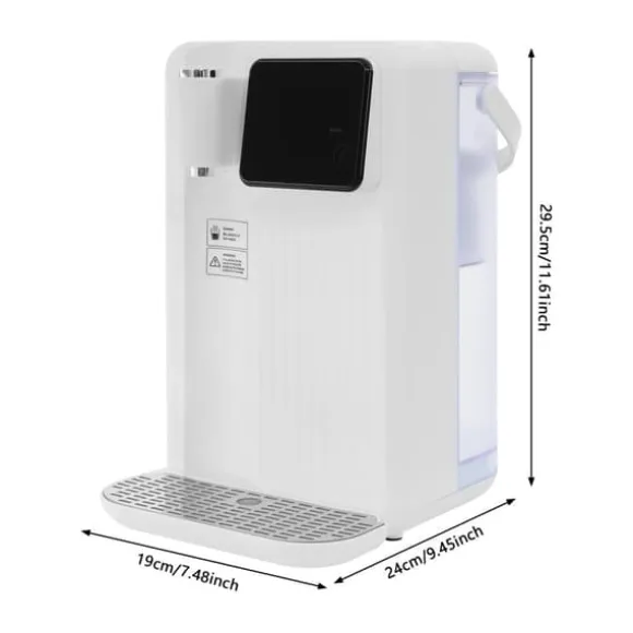 Varmvatten-dispenser - Bordsmodell vattenkokare - 3 l - 2200 W - LED-display - Justerbar temperatur - Snabb uppvärmning - Vit