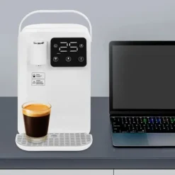 Varmvatten-dispenser - Bordsmodell vattenkokare - 3 l - 2200 W - LED-display - Justerbar temperatur - Snabb uppvärmning - Vit