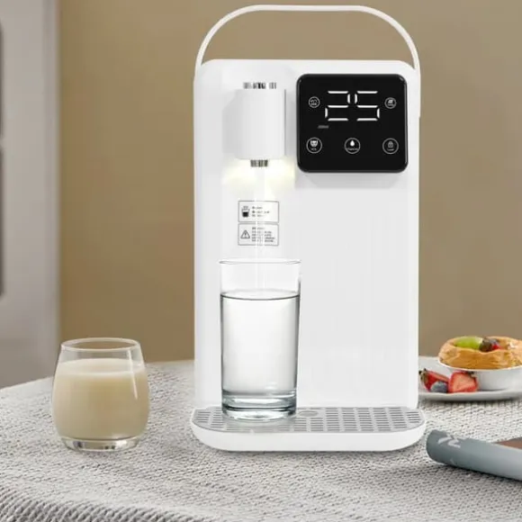 Varmvatten-dispenser - Bordsmodell vattenkokare - 3 l - 2200 W - LED-display - Justerbar temperatur - Snabb uppvärmning - Vit