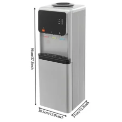 Vattenautomat, varm och kall funktionalitet, fristående design,grå