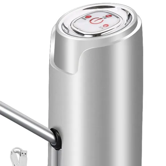 Vattendispenser ABS Elektrisk USB Intelligent Kvantitativ Spray Lack Dryckspump för utomhusbruk Silvery
