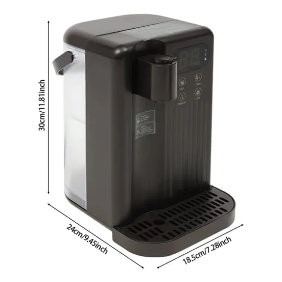 Vattendispenser - Elektrisk bordsmodell - 3 L Kapacitet - 12 Temperatursteg 25–99°C - 220–240 V 50 Hz - PP-material - Svart