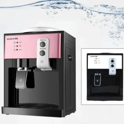 Vattendispenser, toppmatad i rostfritt stål, lila, 3 temperaturer (varmt/kallt/ljummet), 1,2–5 gallon, US/EU-kontakt, Typ 3