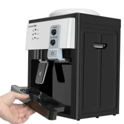 Vattenkylare & vattendispenser - Toppmatad bordsmodell - 19 L (5 gal) - Varmt & kallt vatten - 110V - Rostfritt stål & PP - Svart