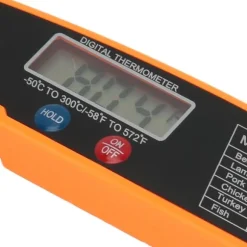 Vattentät Digital Kötttermometer Direktavläsningstermometer För Kök Utomhus BBQ Grilltillbehör Orange