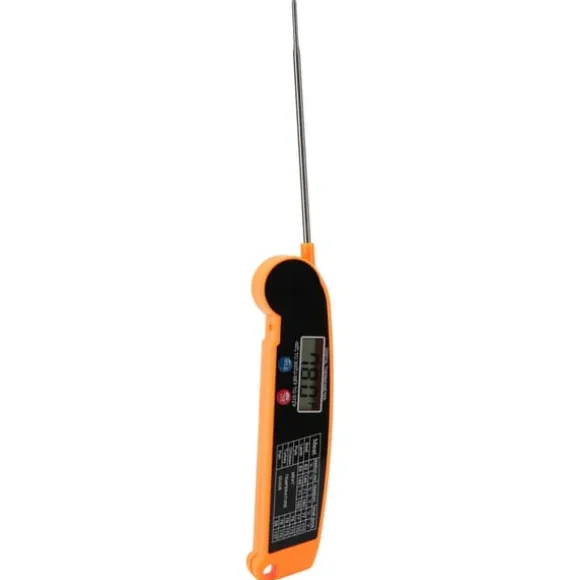 Vattentät Digital Kötttermometer Direktavläsningstermometer För Kök Utomhus BBQ Grilltillbehör Orange