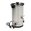 Vaxsmältare för ljus - Smältgryta med kran - 10 L - 304 Rostfritt Stål - Termostat 30–110 °C - 1800 W - 220–240 V - Silver