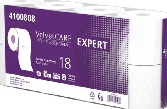 VELVET Expert cellulosa toalettpapper, 3-lagers, 8 st., vit VLP-4100837
