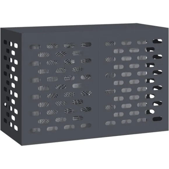 vidaXL Antracit Stål 90 x 40 x 60 cm Hållbar Luftkonditioneringsskydd