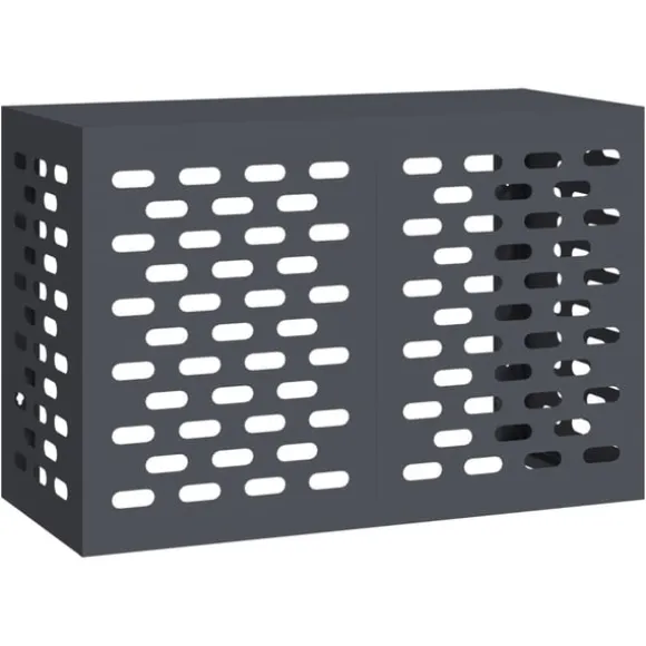 vidaXL Antracit Stål 90 x 40 x 60 cm Hållbar Luftkonditioneringsskydd