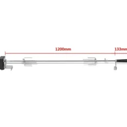 vidaXL BBQ-grillspett med motor stål 1200 mm - Grillugnar & ugnar med roterande stekspett