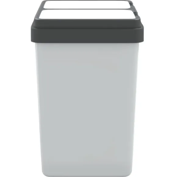vidaXL Dubbel sophink vit 2x25 L - Soptunnor & papperskorgar