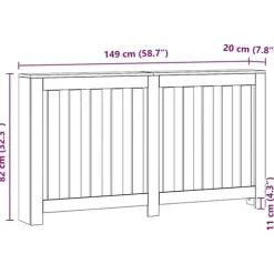 vidaXL Elementskydd ek 149x20x82 cm konstruerat trä