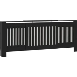 vidaXL Elementskydd MDF svart 205 cm - Tillbehör till värmeelement