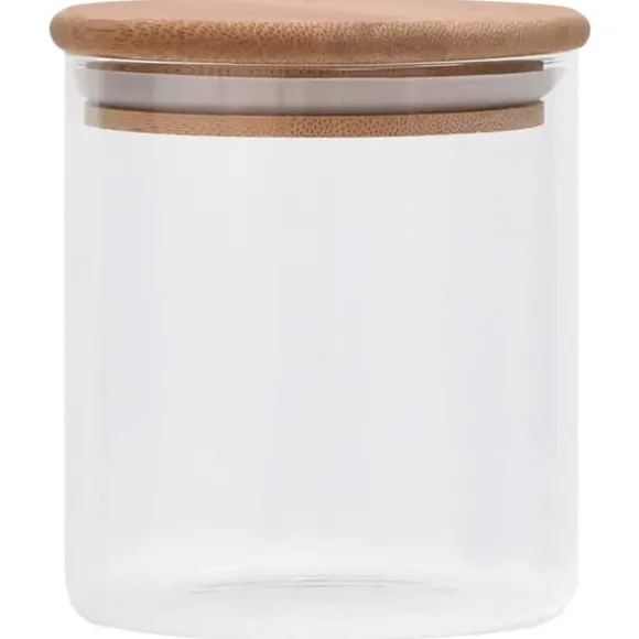 vidaXL Förvaringsburkar i glas med bambulock 6 st 600 ml - Kakburkar