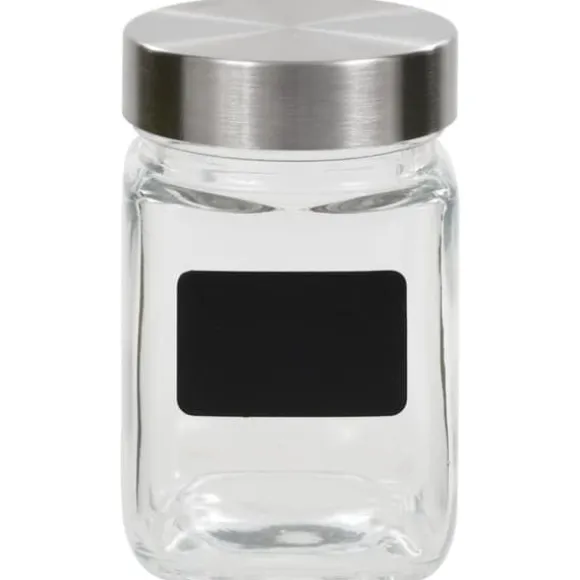 vidaXL Förvaringsburkar i glas med etiketter 24 st 300 ml - Kakburkar