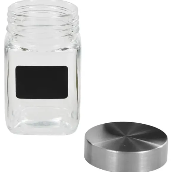 vidaXL Förvaringsburkar i glas med etiketter 24 st 300 ml - Kakburkar