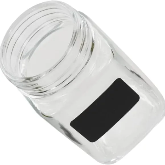 vidaXL Förvaringsburkar i glas med etiketter 24 st 300 ml - Kakburkar