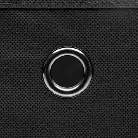 vidaXL Förvaringslådor med lock 4 st svart 32x32x32 cm tyg - Förvaringslådor