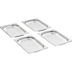 vidaXL Gastronormkantiner 12 st GN 1/4 20 mm rostfritt stål - Kokeribehållare