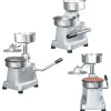 vidaXL Hamburgerpress med 500 pappersark aluminium 13 cm - Köksverktyg & köksgeråd