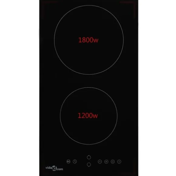 vidaXL Keramikhäll med 2 plattor touchkontroll 3000 W - Spishällar