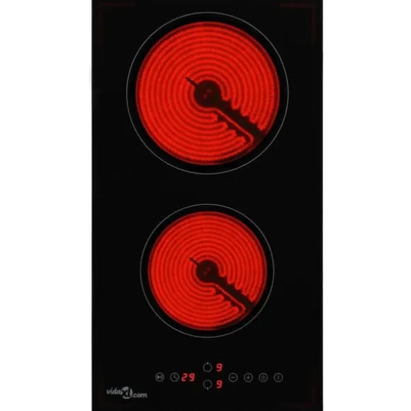 vidaXL Keramikhäll med 2 plattor touchkontroll 3000 W - Spishällar
