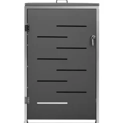vidaXL Skjul till ett sopkärl 69x77,5x112,5 cm rostfritt stål - Ställningar till sopkärl