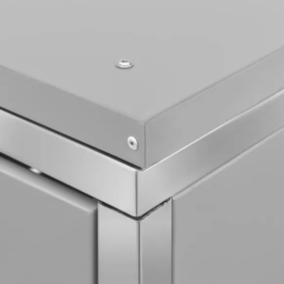 vidaXL Skjul till fyra sopkärl 276,5x77,5x112,5 cm rostfritt stål - Ställningar till sopkärl
