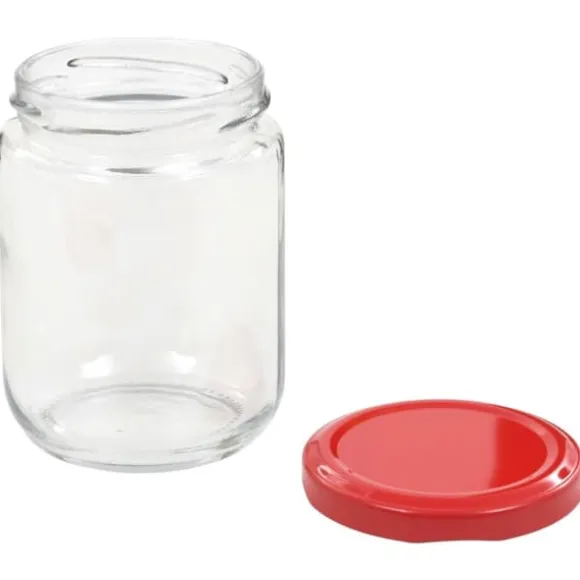 vidaXL Syltburkar i glas med röda lock 96 st 230 ml - Honungsburkar