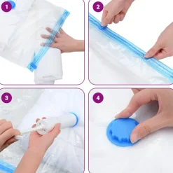 vidaXL Vakuumförvaringspåse Transparent Plast 100 x 80 cm