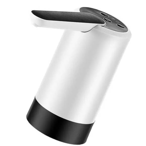 Vikbar elektrisk vattenflaska Pump Vattenflaska dispenser för hemkontor Camping 075 Vit 3-knappar Kvantitativ