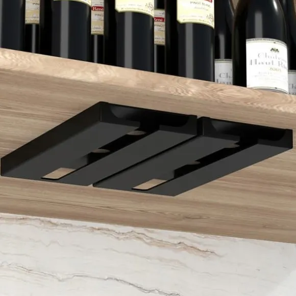 VINGLASHÅLLARE CHAMPAGNE DUBBELHÅLLARE MATT SVART