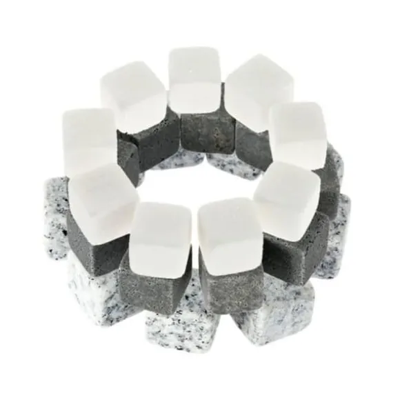 Vinkylare, 100 % naturlig whisky Drycker Stenar Smutta Rock Whisky Cooler Ice Cube Present - Vit #A