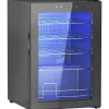 Vinkyl 20 flaskor 53 L, 5–18 °C, kompressor, anti-UV glasdörr, LED, svart