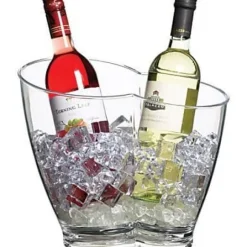 Vin- och ishink - Bar Craft - Twin Section - Akryl - Diameter 30 cm - Höjd 28 cm