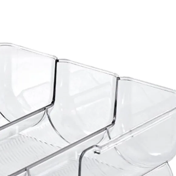 Vinorganisatör Stapelbar plast Transparent Vattenflaskhållare Ställ för Hemvisning 3 Flaskor Transparent